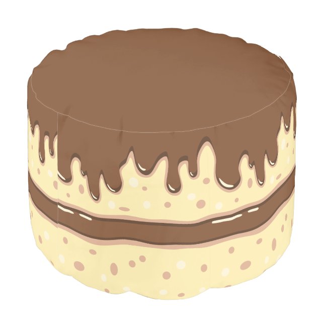 Cartoon dripping cake sweet icing pouf (Angled Back)