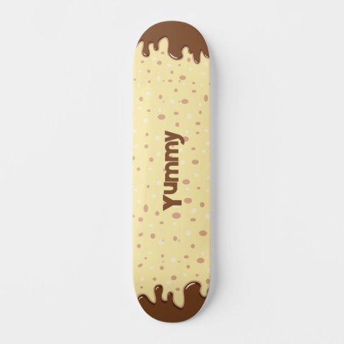 Cartoon dripping cake with name skateboard