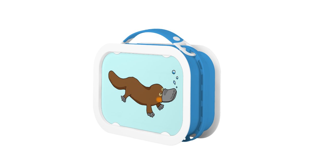 Cartoon duck-billed platypus lunch box | Zazzle.com