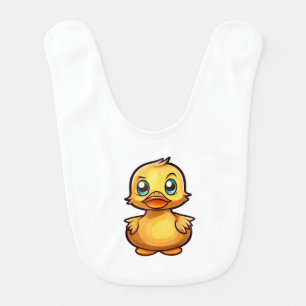 Cartoon duck illustration baby bib
