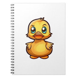 Cartoon duck illustration notebook