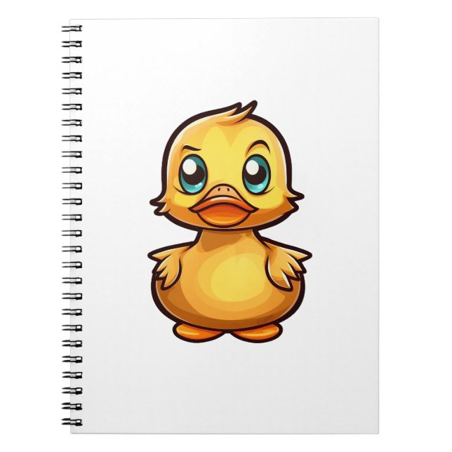 Cartoon duck illustration notebook (Front)