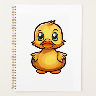 Cartoon duck illustration planner
