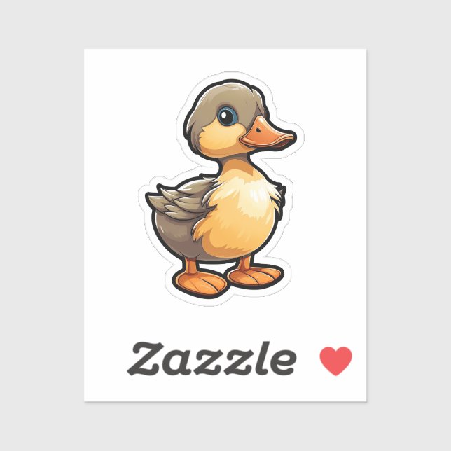 Cartoon duck illustration sticker (Sheet)