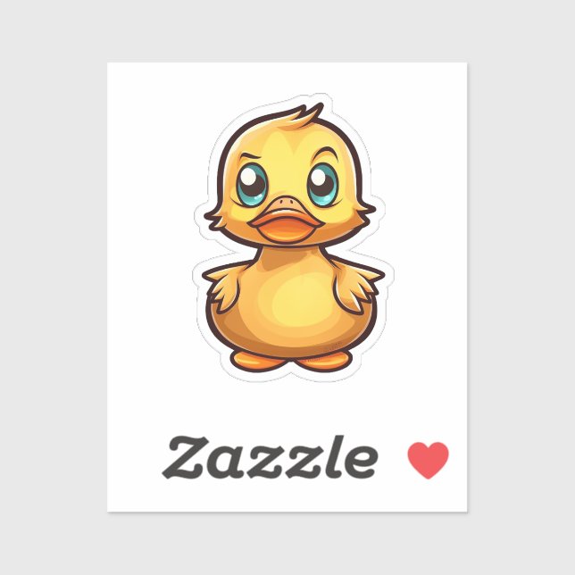 Cartoon duck illustration sticker (Sheet)