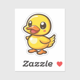 Cartoon duck illustration sticker