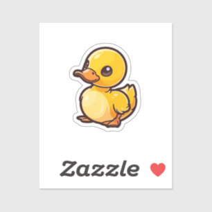 Cartoon duck  sticker