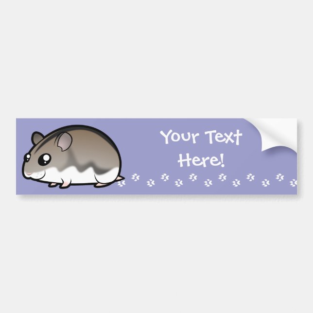 Cartoon Dwarf Hamster Bumper Sticker (Front)