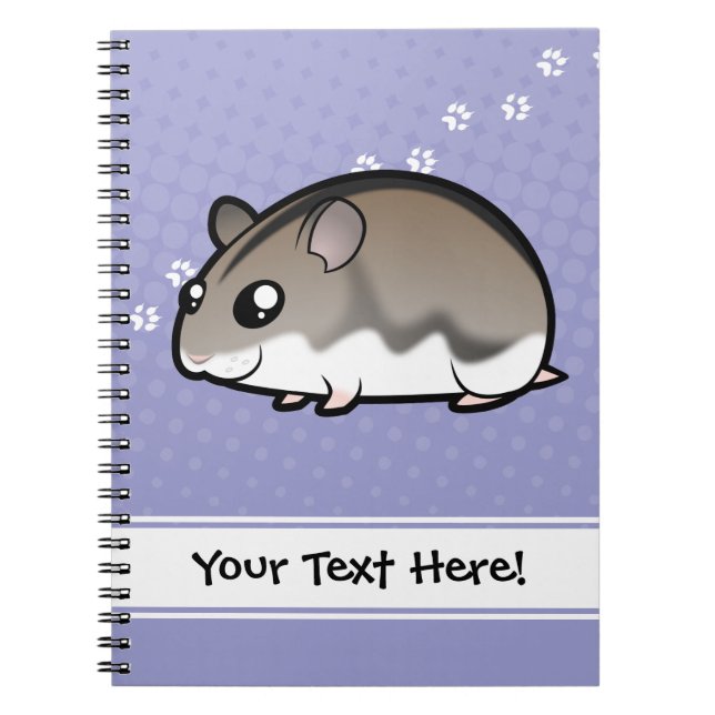 Cartoon Dwarf Hamster Notebook (Front)