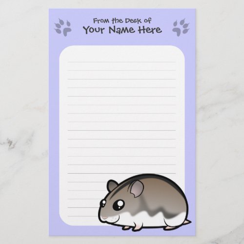 Cartoon Dwarf Hamster Stationery