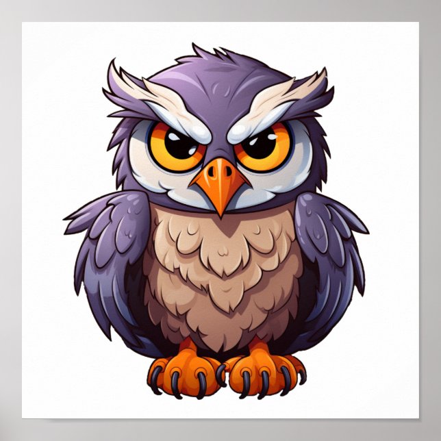 Cartoon eagle illustration poster (Front)