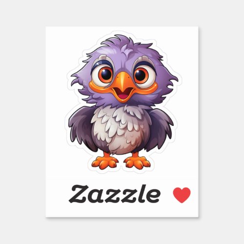 Cartoon eagle illustration sticker