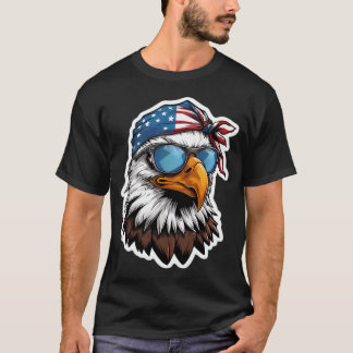 Cartoon Eagle With Bandana T-Shirt