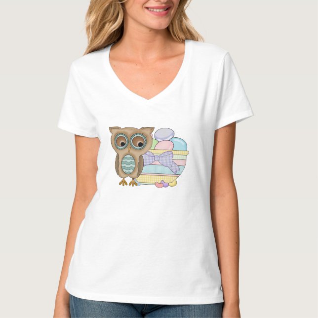Cartoon Easter Owl womens t-shirt (Front)