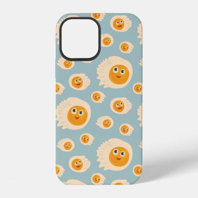 Cartoon Eggs Pattern Cute Food Iphone Case (Back)