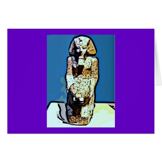 Cartoon Egyptian Statue (Front Horizontal)