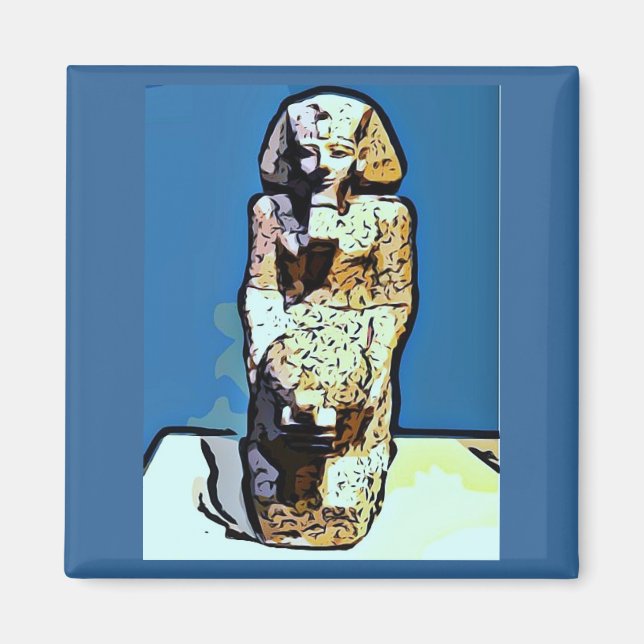 Cartoon Egyptian Statue Magnet (Front)