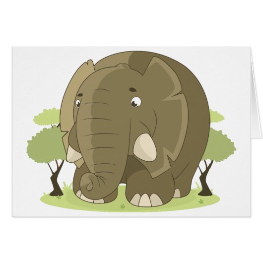 Cartoon Elephant (Front Horizontal)