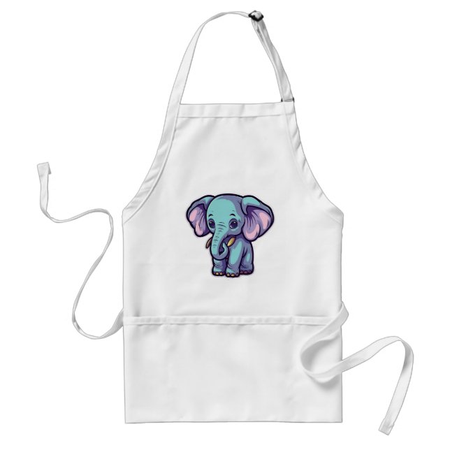 CARTOON ELEPHANT ADULT APRON (Front)