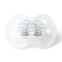 Cartoon elephant & butterflies pacifier