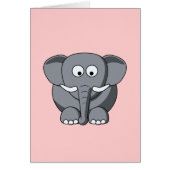 Cartoon Elephant Card (Front)