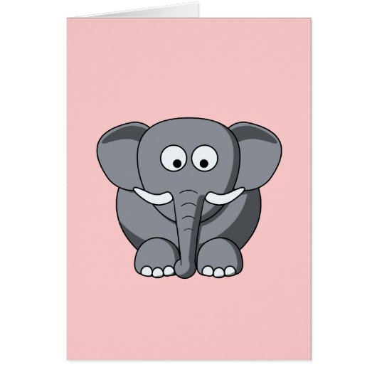 Cartoon Elephant Card (Front)