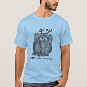 Cartoon Elephant Funny Tee Shirt
