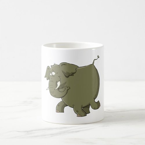 Cartoon Elephant Grey Animal Coffee Mug