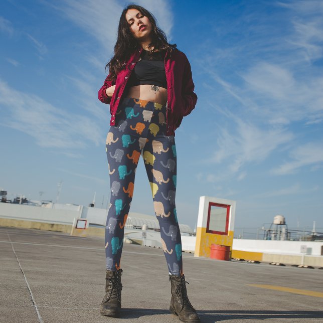 Cartoon Elephant Leggings (Creator Uploaded)