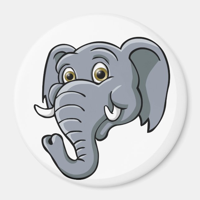 Cartoon Elephant Magnet (Front)