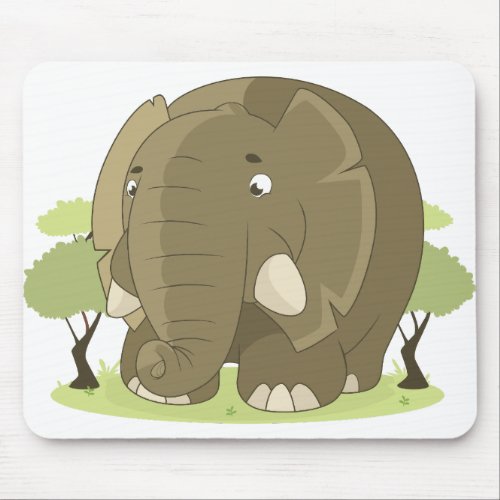 Cartoon Elephant Mouse Pad