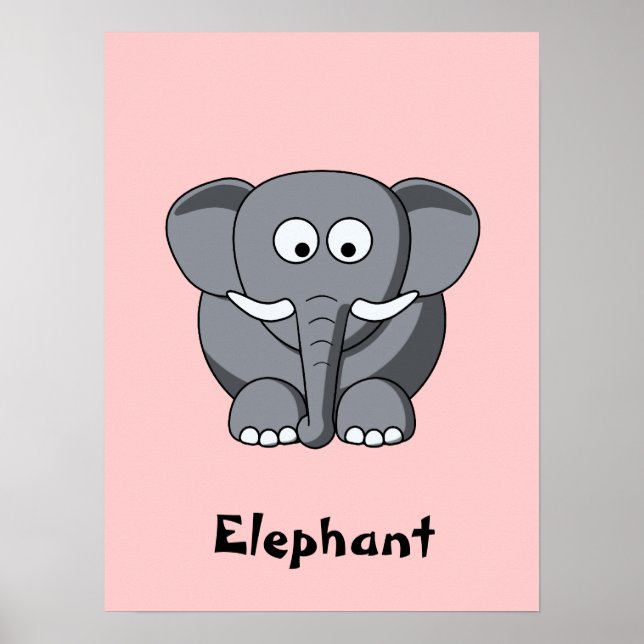 Cartoon Elephant Poster (Front)