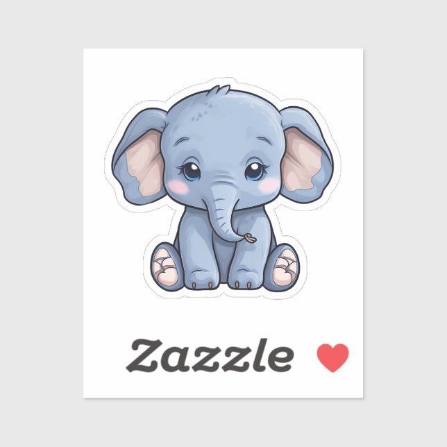 Cartoon elephant  sticker (Sheet)