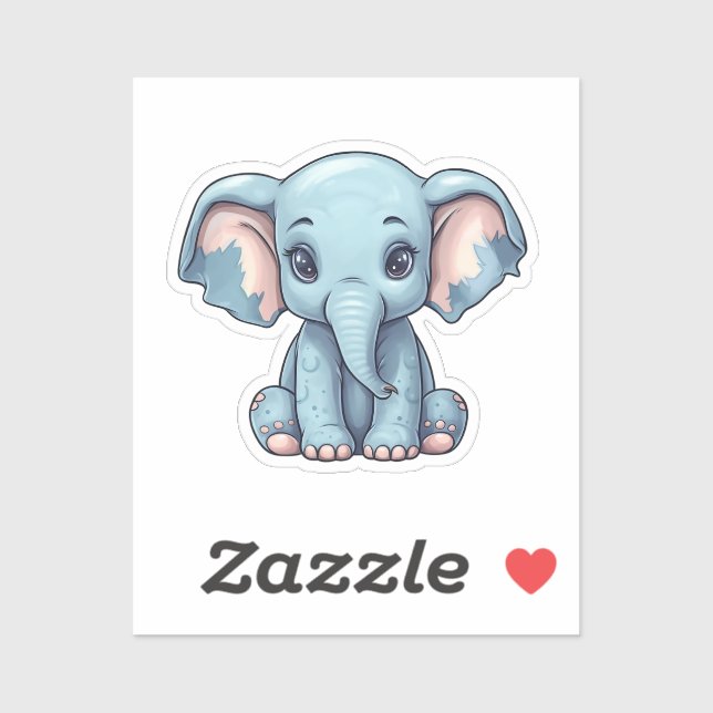 Cartoon elephant  sticker (Sheet)