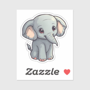 Cartoon elephant sticker