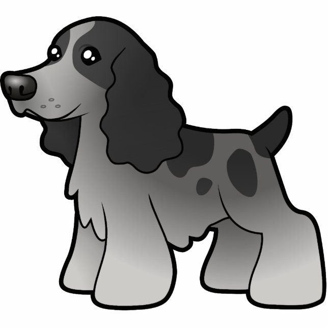 Cartoon English Cocker Spaniel Cutout (Front)