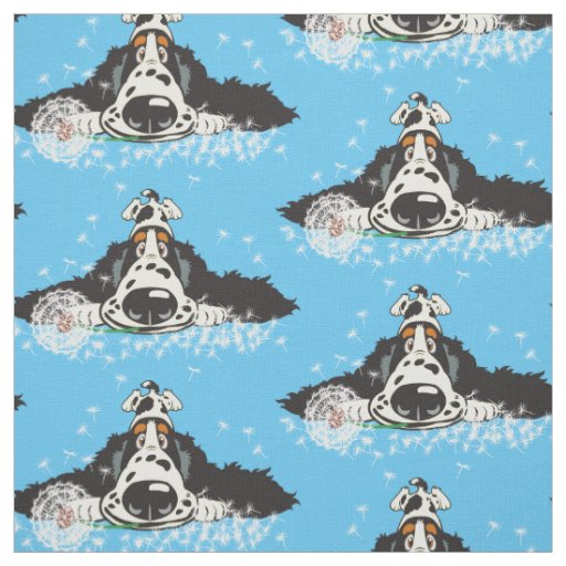 Cartoon English Cocker spaniel Fabric