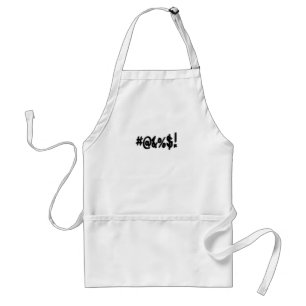 Cartoon Expletive Swearing Curse Funny Symbols Adult Apron