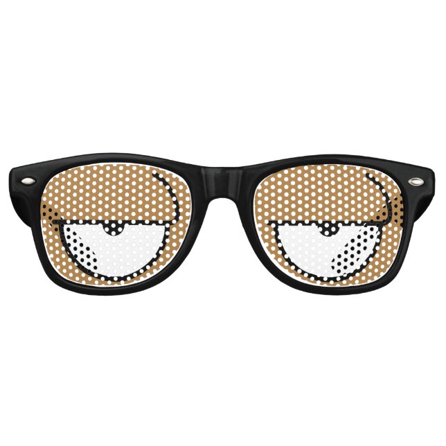 Cartoon Eyes Sleepy Skin Dark Sunglasses (Front)