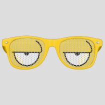 Cartoon Eyes Sleepy Yellow Sunglasses