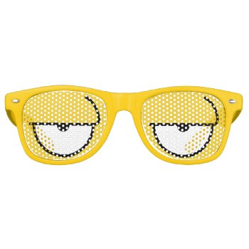 Cartoon Eyes Sleepy Yellow Sunglasses by DrawnYesterday at Zazzle
