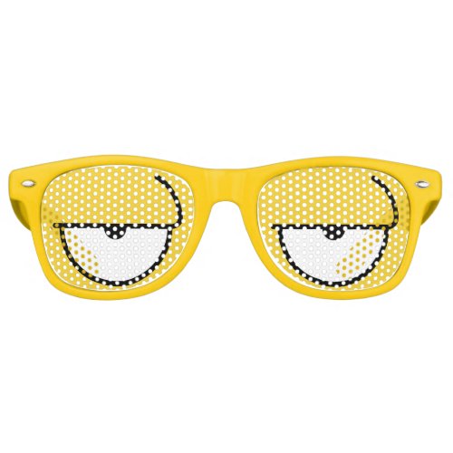 Cartoon Eyes Sleepy Yellow Sunglasses