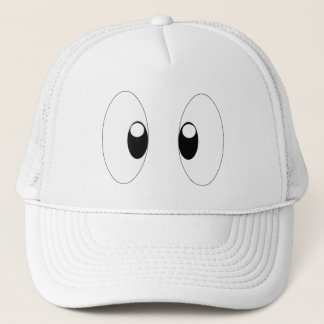 Cartoon eyes trucker hat