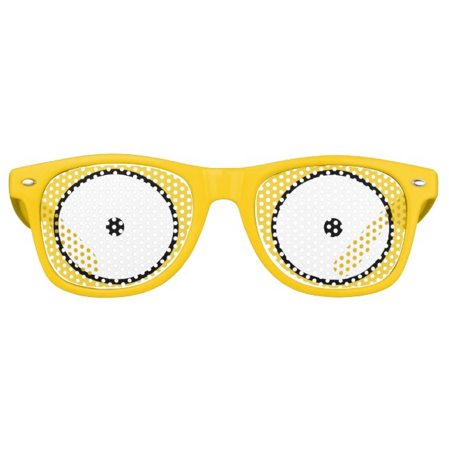 Cartoon Eyes Wide Open Yellow Sunglasses (Front)