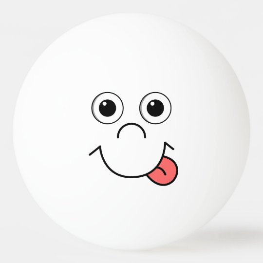 Cartoon face Ping-Pong ball | Zazzle.com