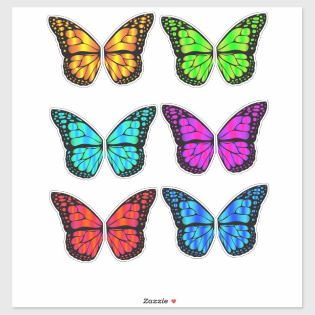 cartoon fairy butterfly wings sticker (Sheet)