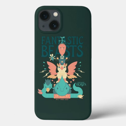 Cartoon Fantastic Beasts Emerge From Suitcase iPhone 13 Case