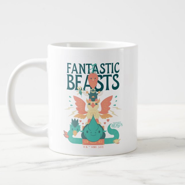 Cartoon Fantastic Beasts Emerge From Suitcase Giant Coffee Mug (Left)