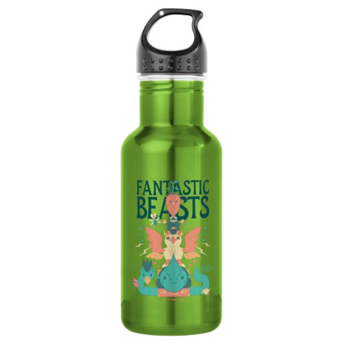 Cartoon Fantastic Beasts Emerge From Suitcase Stainless Steel Water Bottle