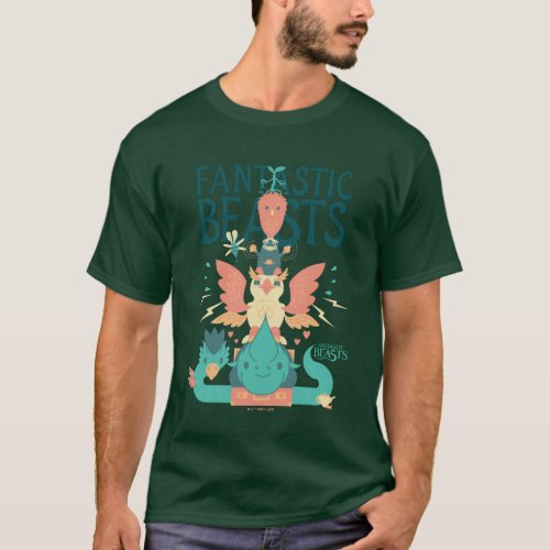 Cartoon Fantastic Beasts Emerge From Suitcase T_Shirt